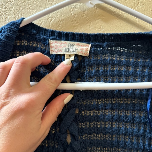 Pink Republic navy blue cardigan - Picture 3 of 3